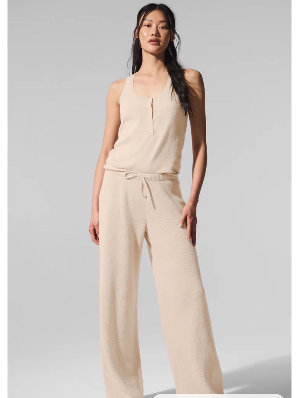 ALO yoga Supernatural sweater top and pants -SET size medium NWT